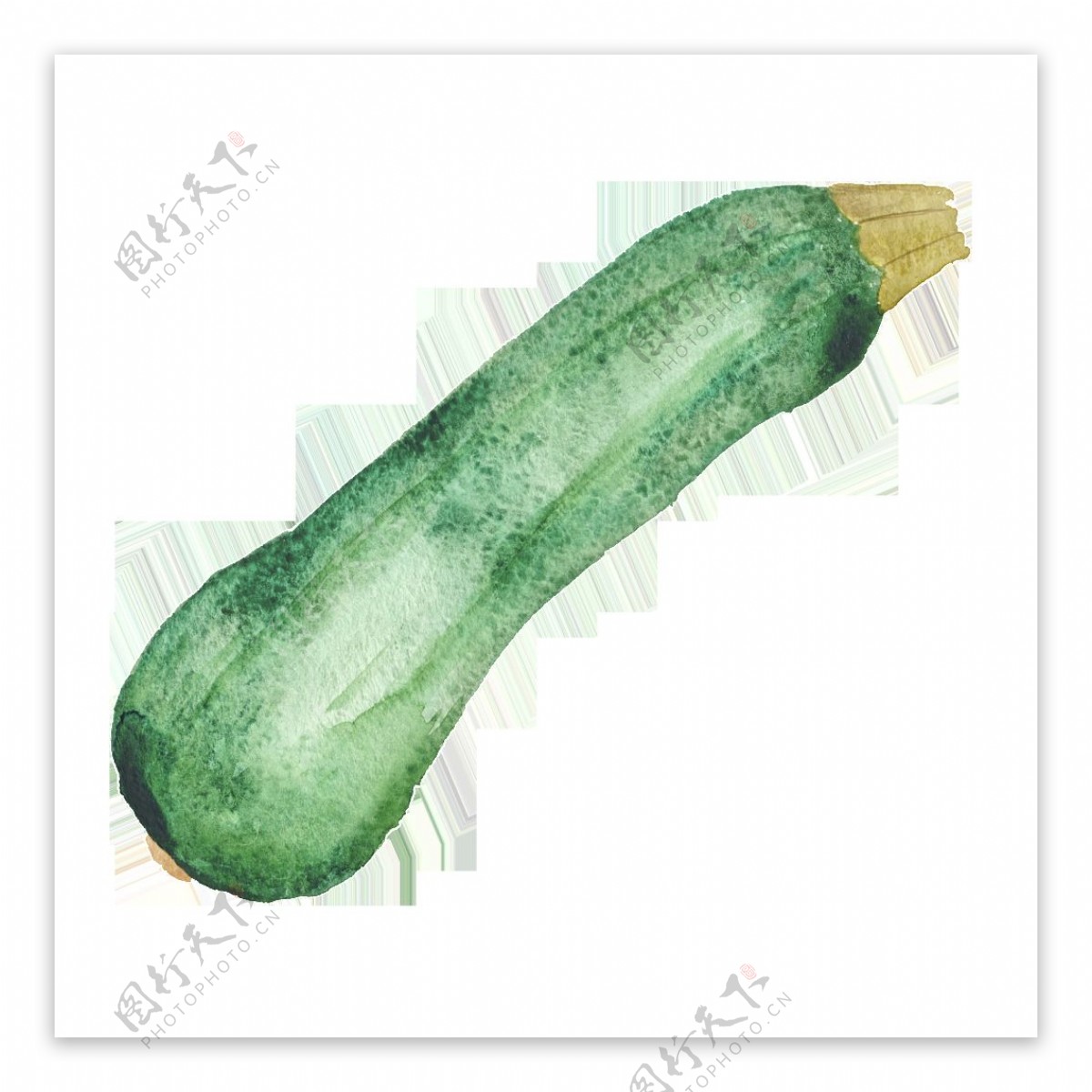 绿色手绘卡通蔬菜厨房透明素材