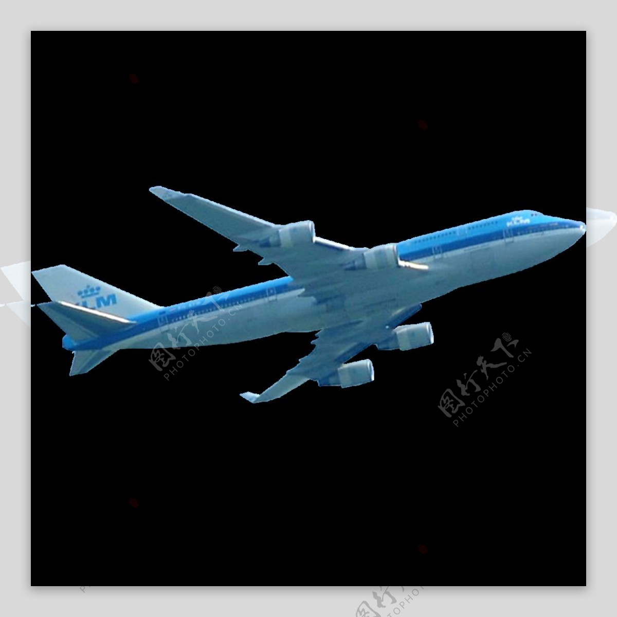 蓝色帅气大飞机免抠png透明图层素材