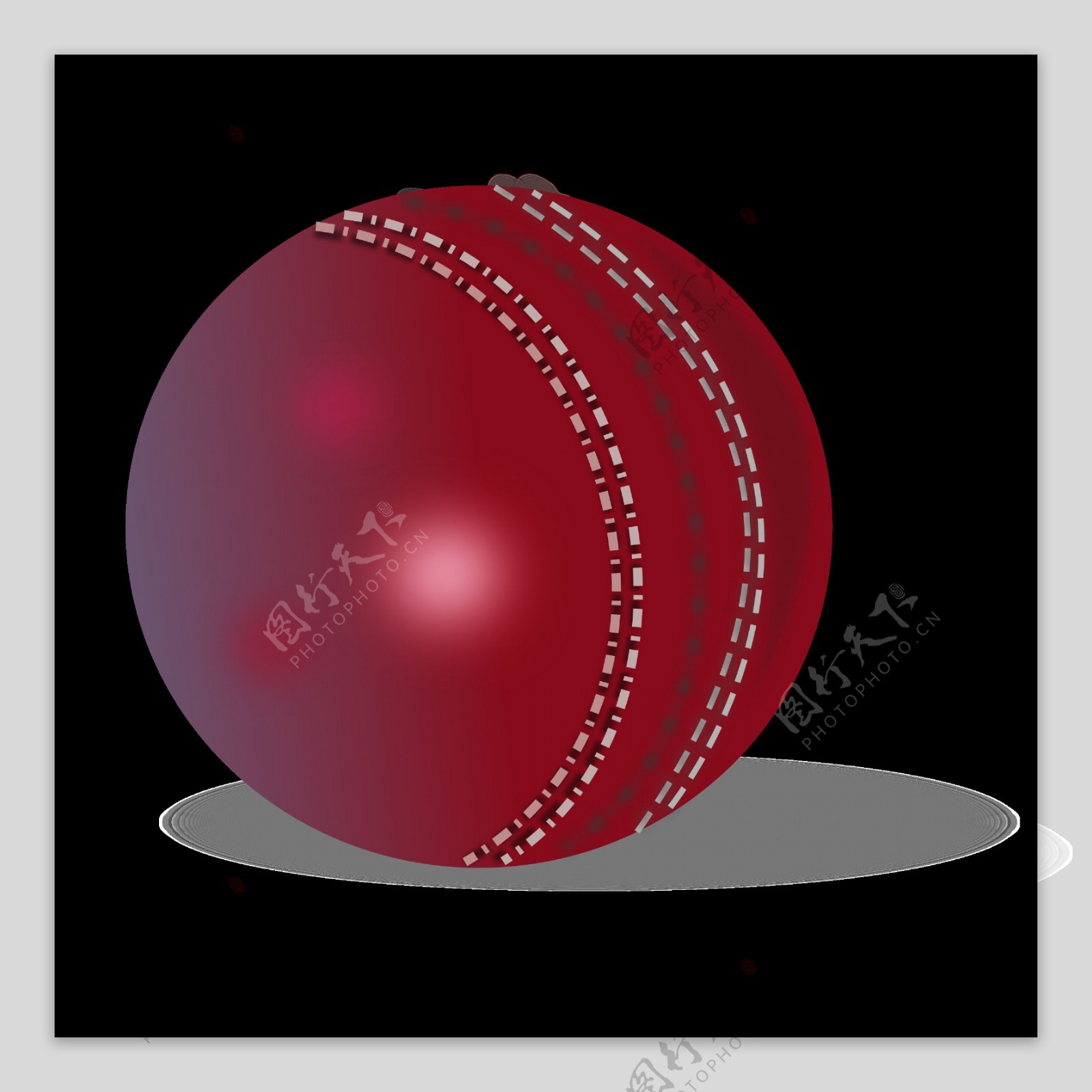 3d红色板球免抠png透明图层素材