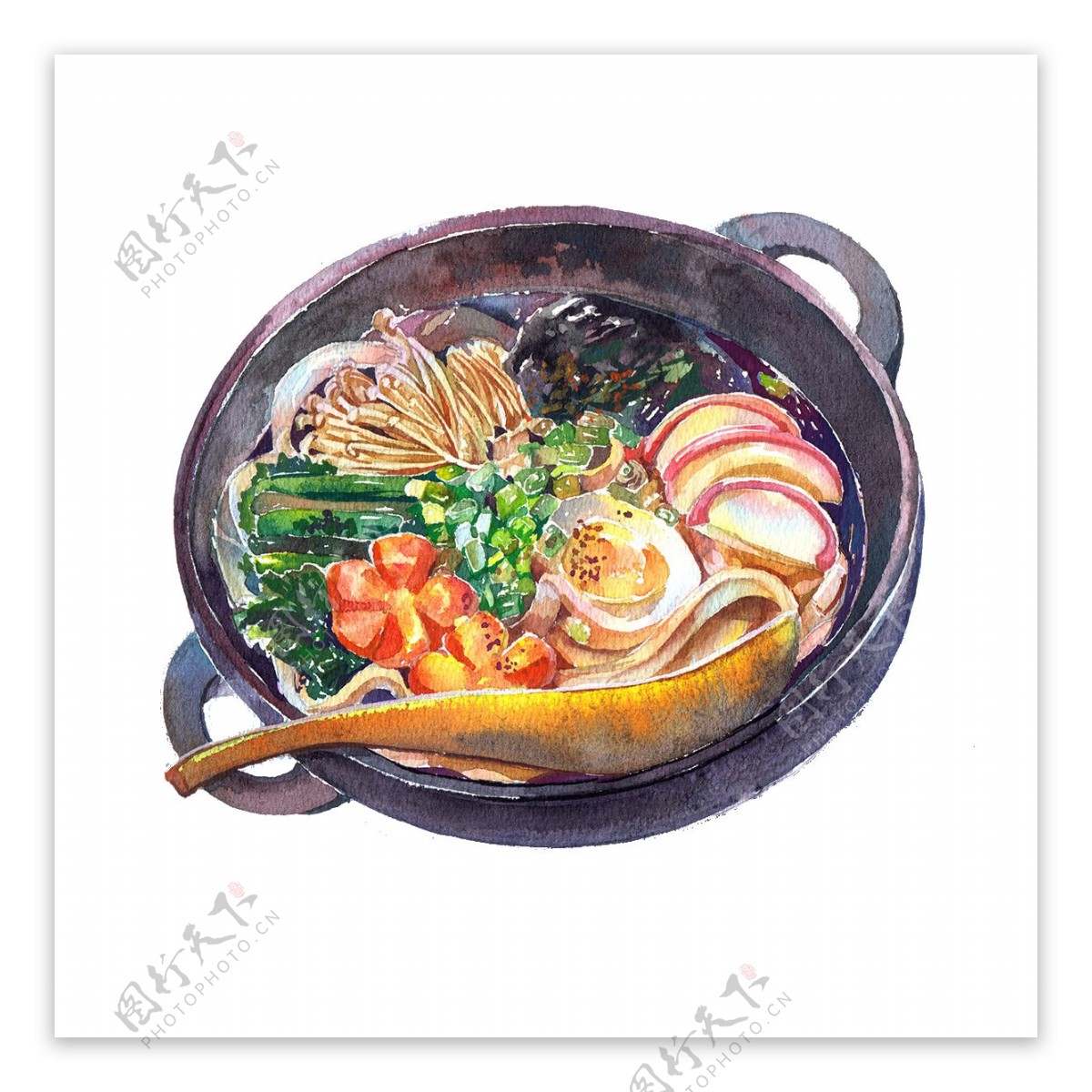 蔬菜元素火锅素材图片