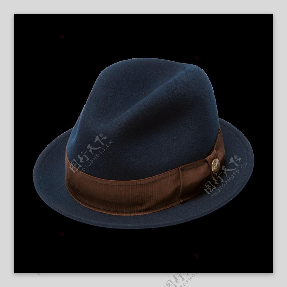 蓝色礼帽免抠png透明图层素材