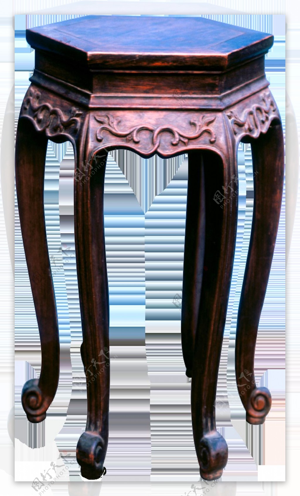 古代实木雕花椅子图案元素