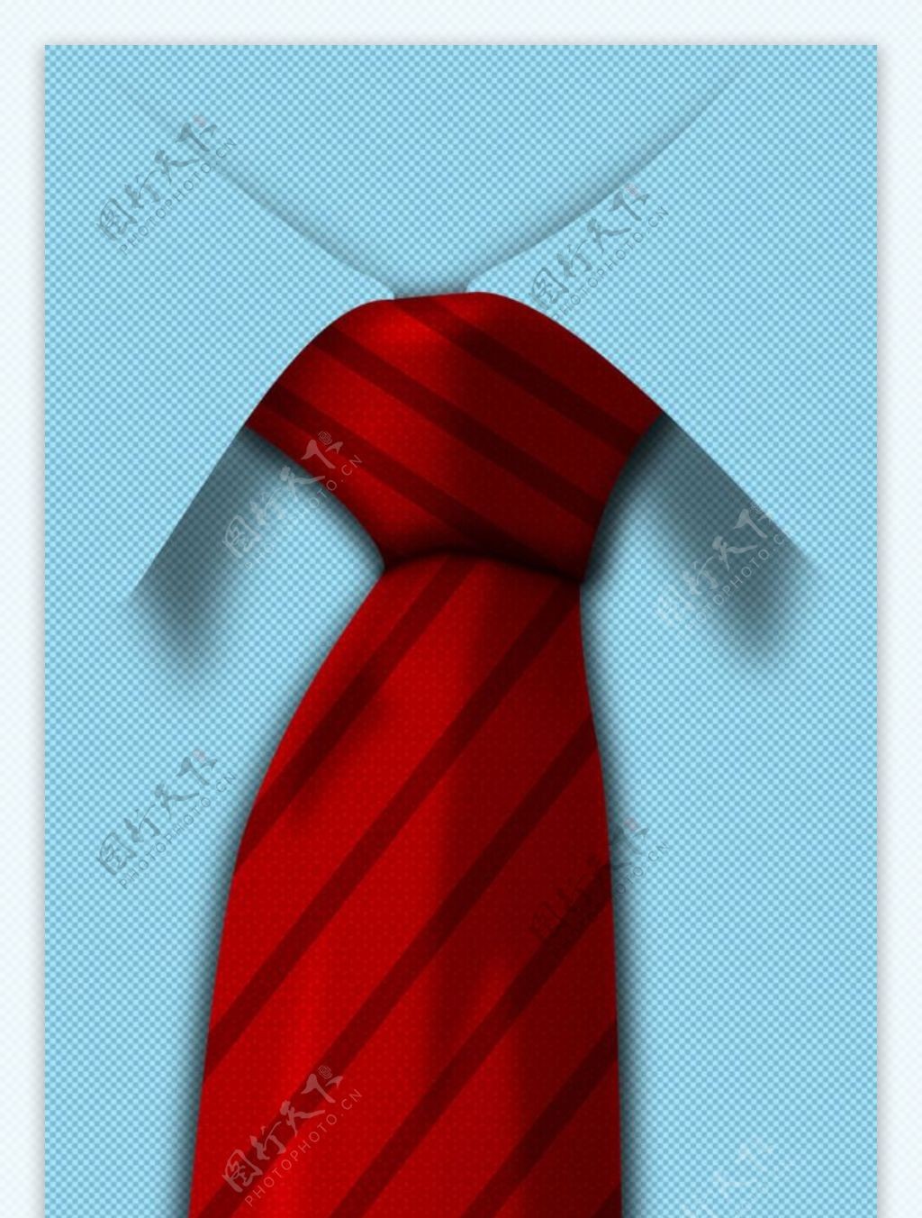 红色条纹领带免抠png透明图层素材