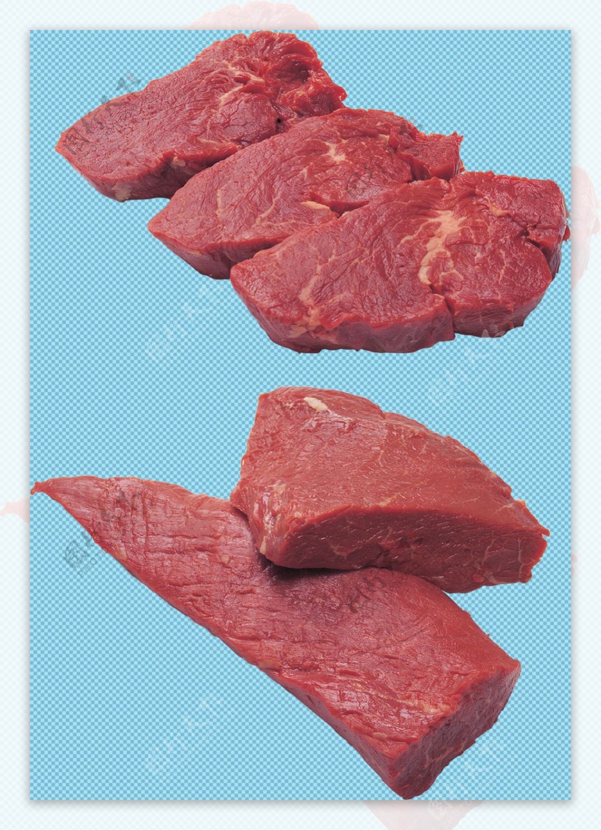 红色牛肉免抠png透明图层素材