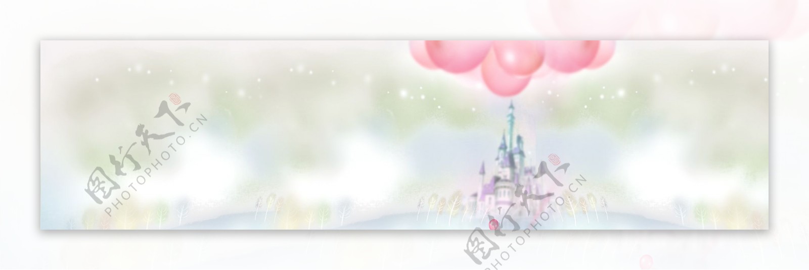 梦幻城堡卡通背景
