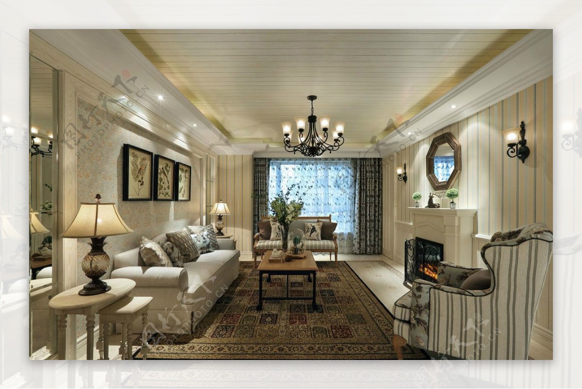 现代简约客厅沙发装修实景图
