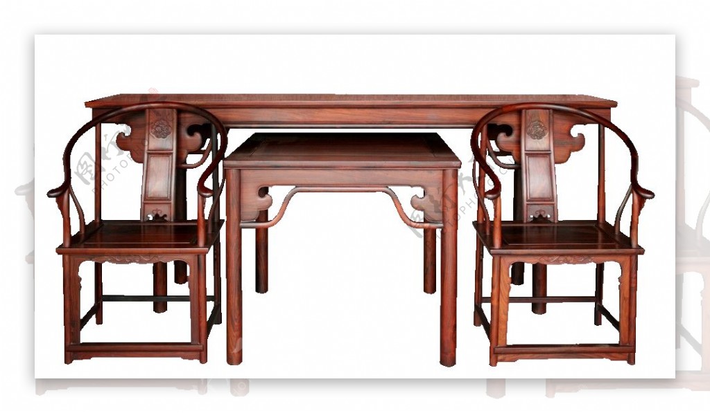 古风实木桌椅图案PNG