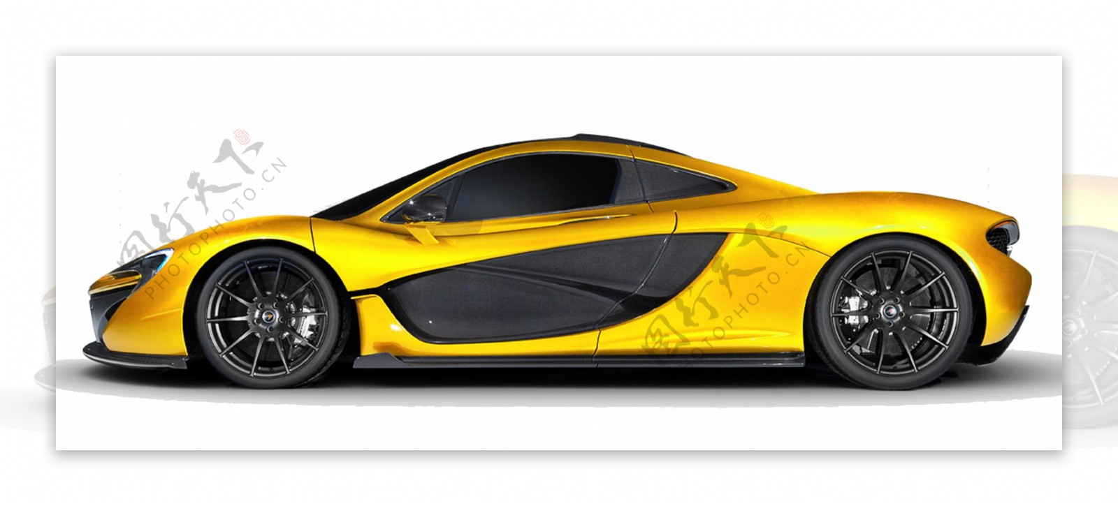 迈凯伦超级黄色跑车免抠png透明图层素材