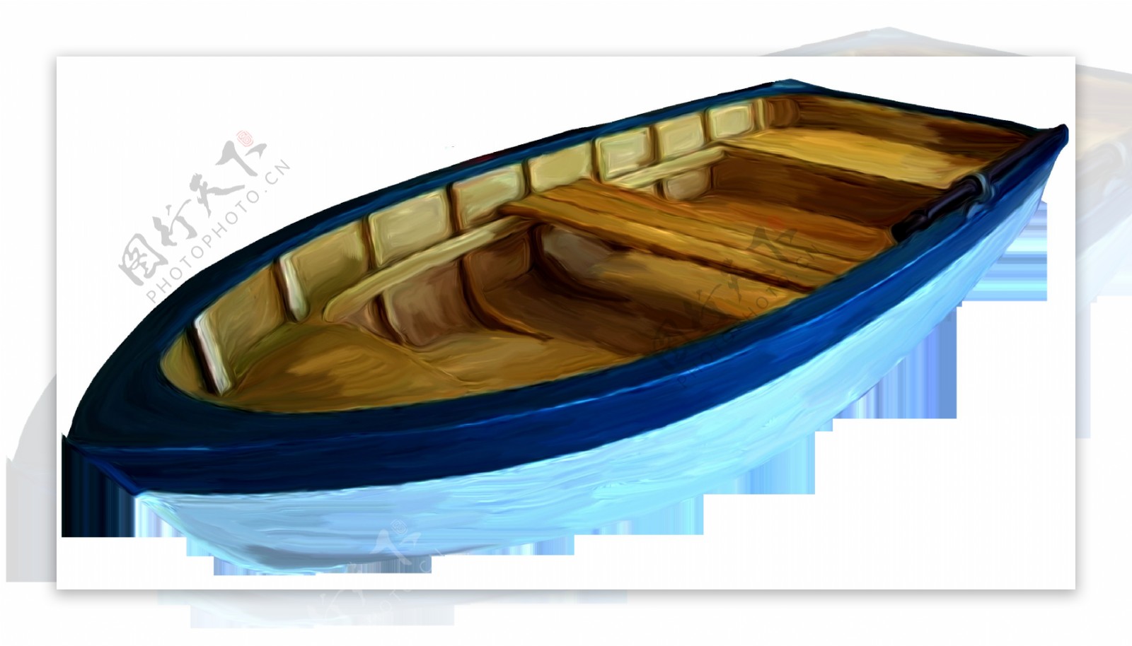 小渔船免抠png透明图层素材
