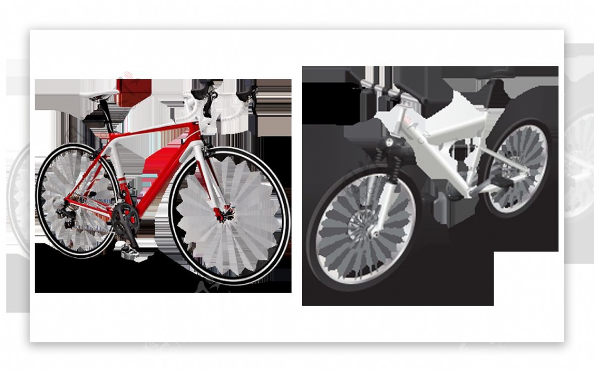 时尚自行车图片免抠png透明图层素材