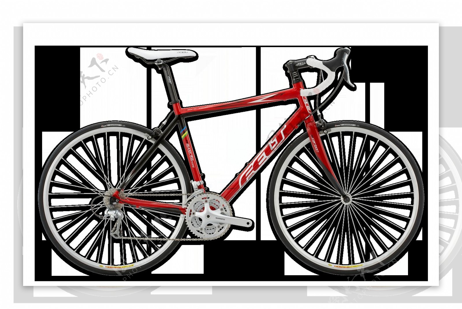 红色创意自行车免抠png透明图层素材