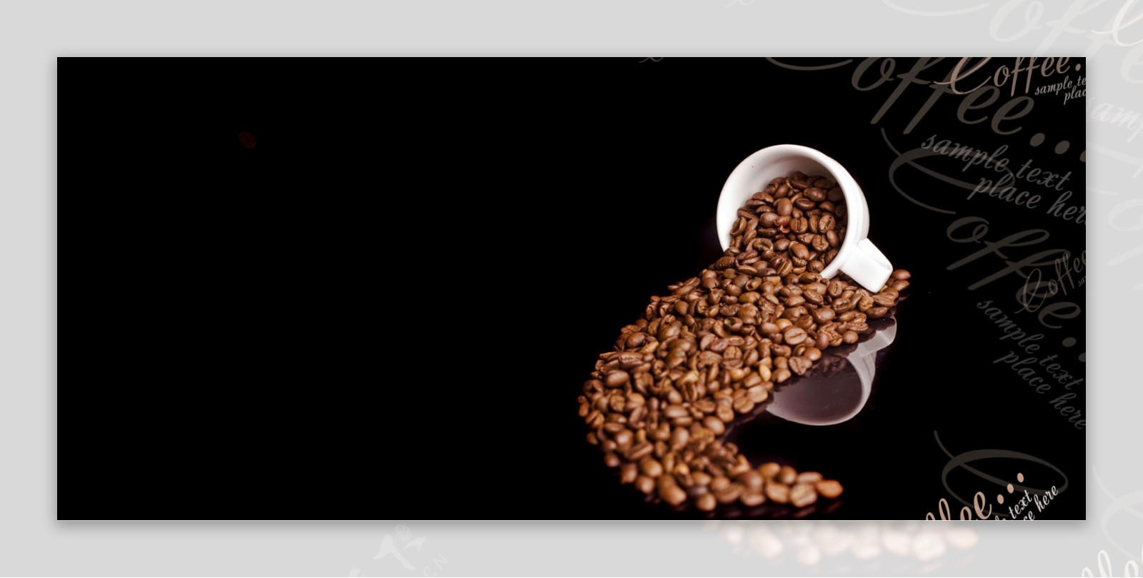 咖啡豆客咖啡banner背景素材