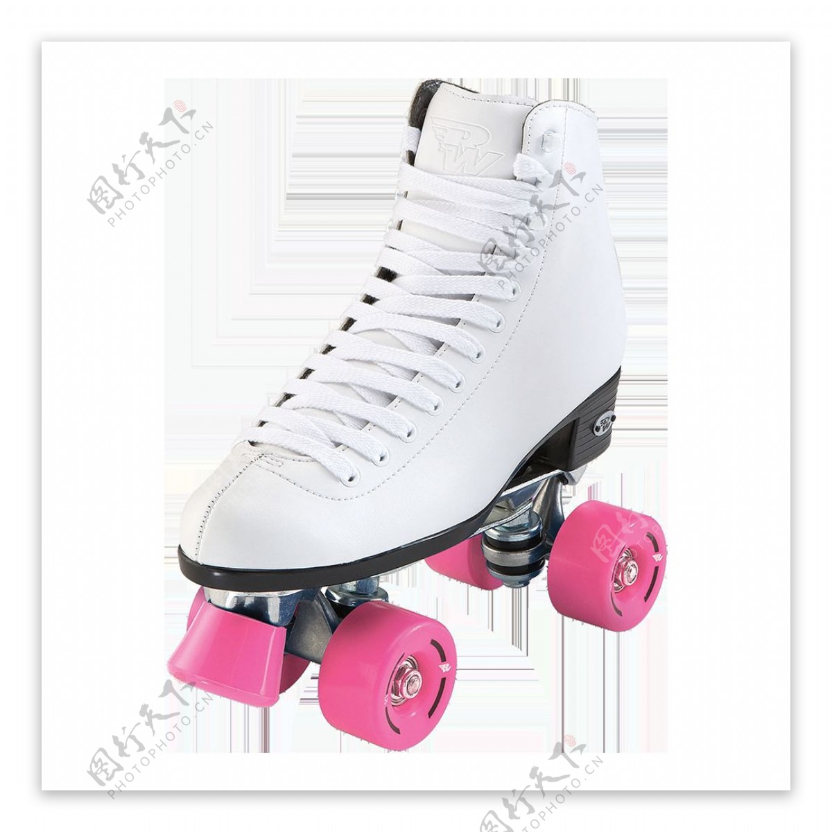 粉红轮子白色溜冰鞋免抠png透明素材