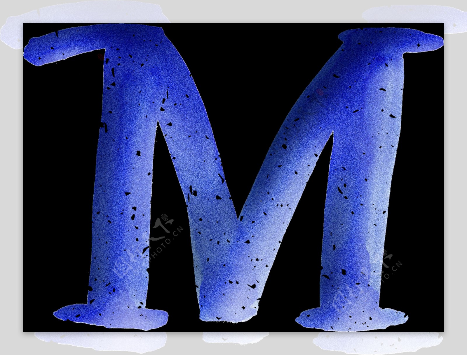 星空字母M透明素材