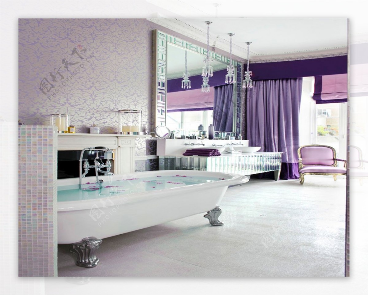 浴室大浴缸设计家装效果图