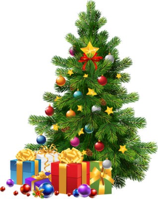 圣诞礼物圣诞树元素图