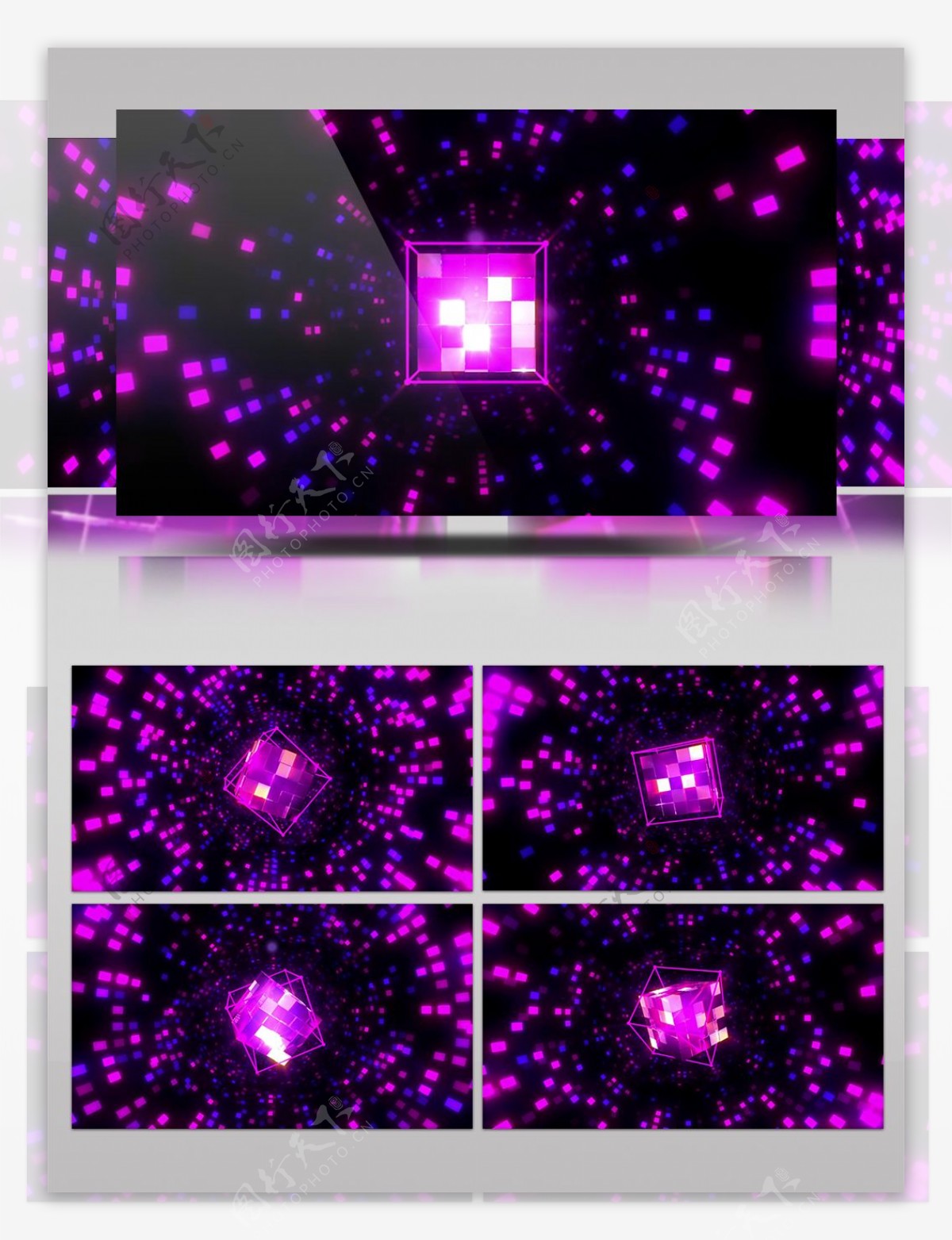 紫色方框视频素材