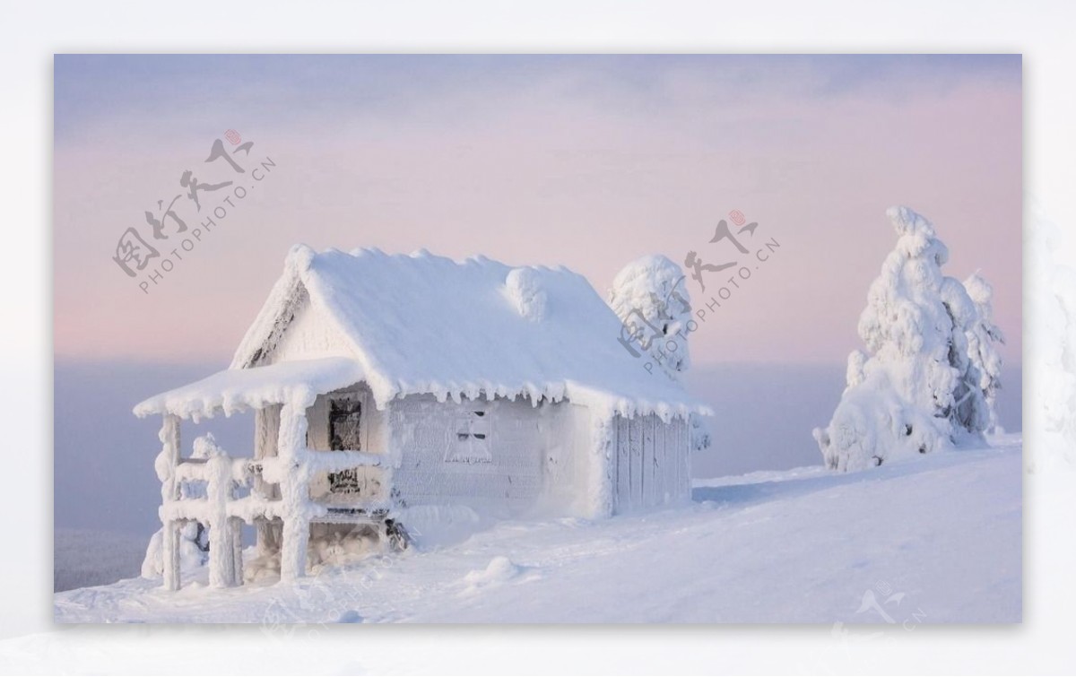 冰天雪地冬天雪景