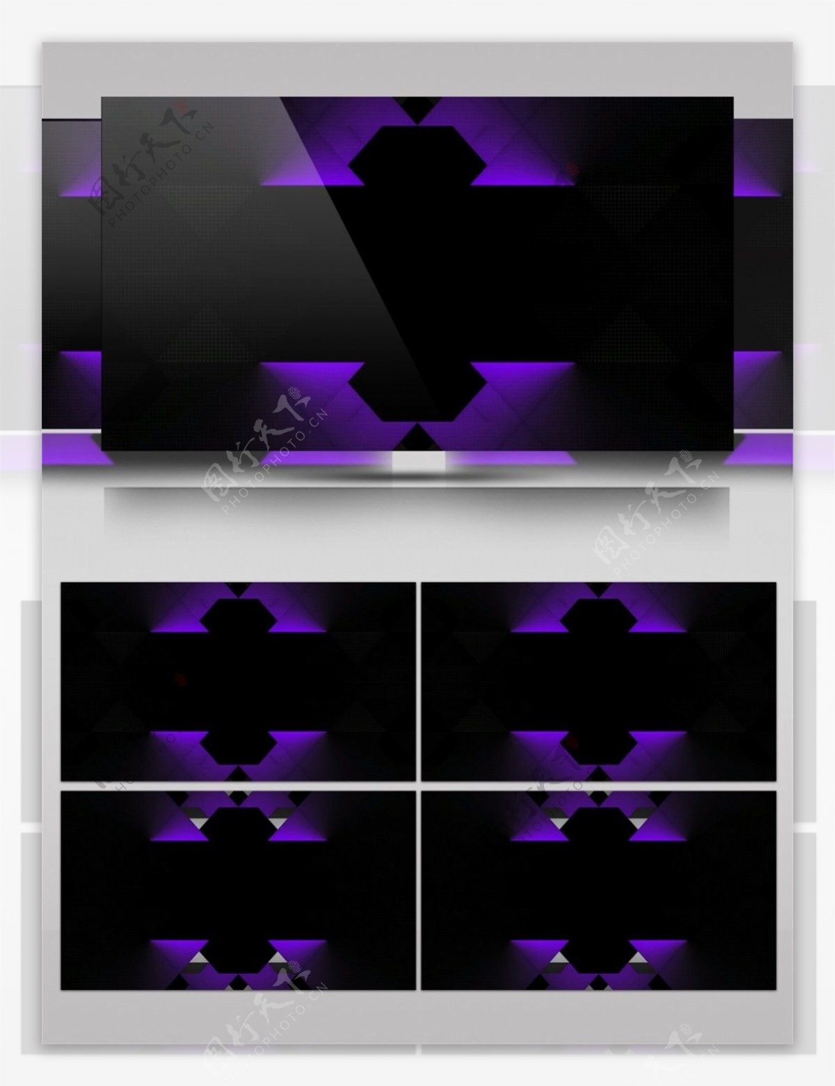 紫色光感几何体高清视频素材