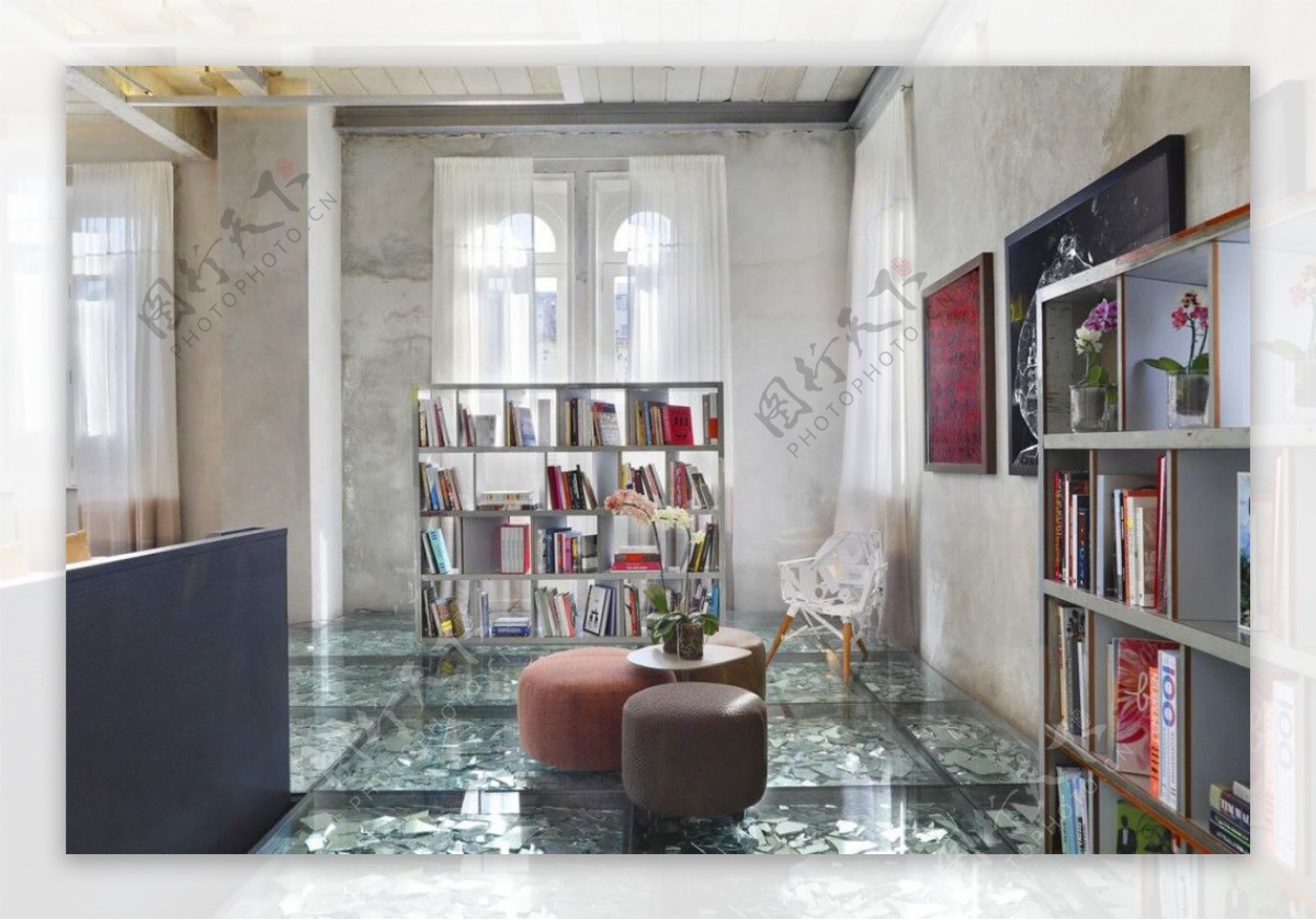 花纹瓷砖书房装修效果图