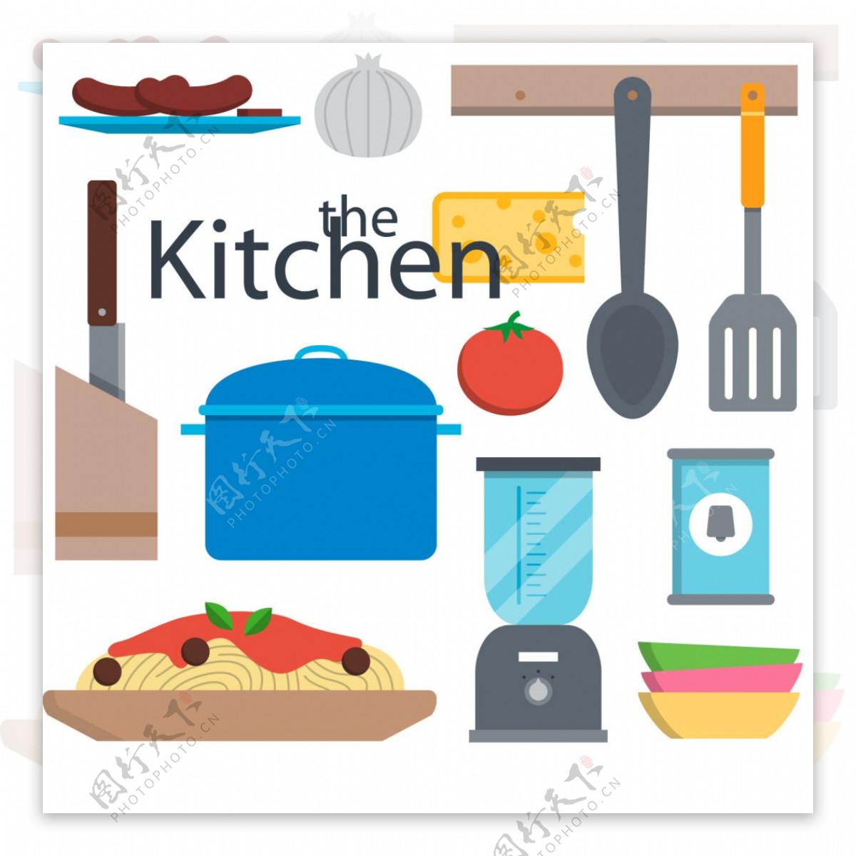 厨具餐具卡通图案