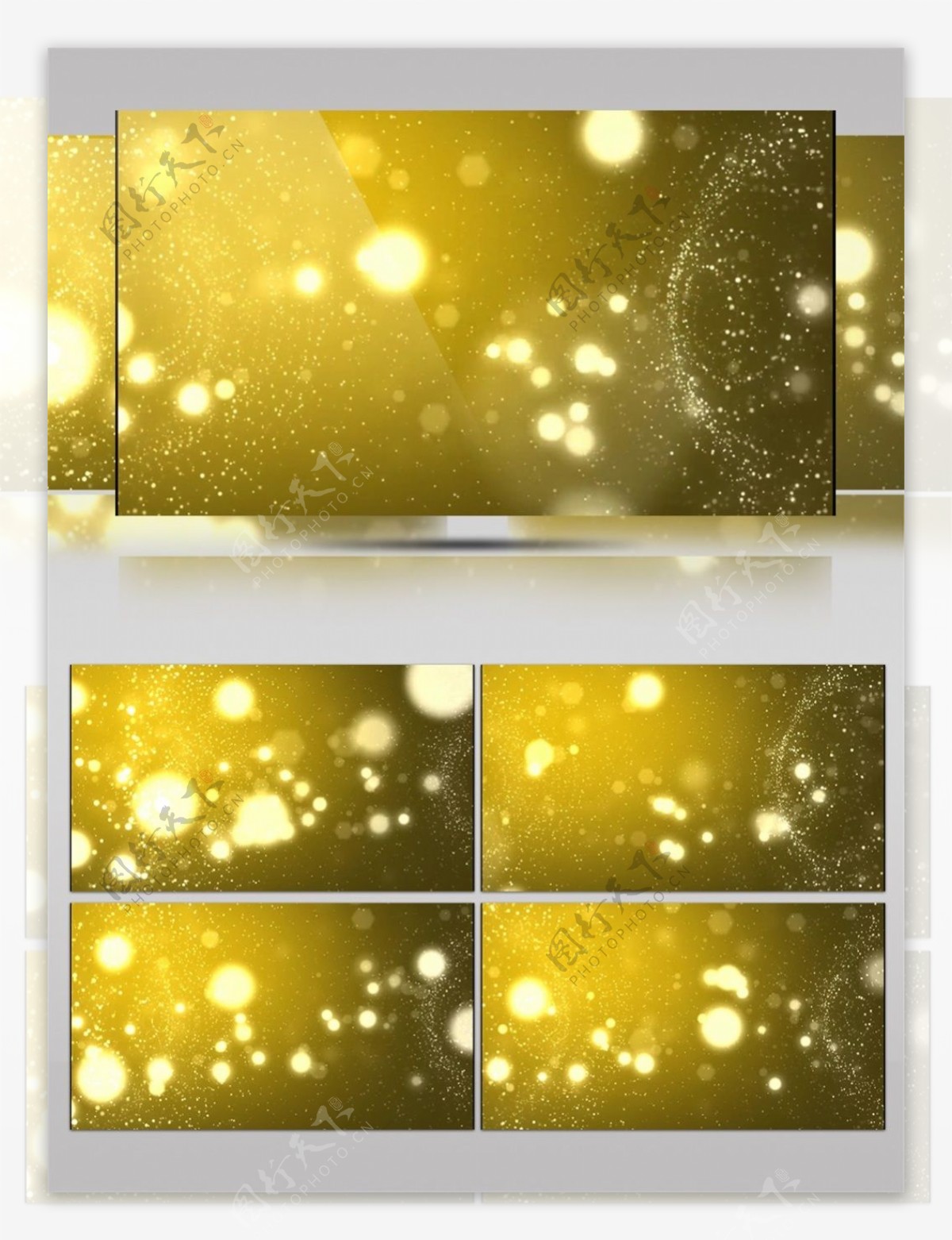 金色光感粒子高清视频素材