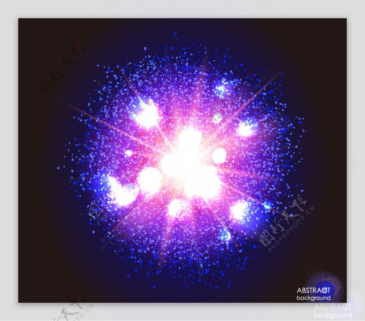 魔幻蓝色爆炸图案造型矢量素材