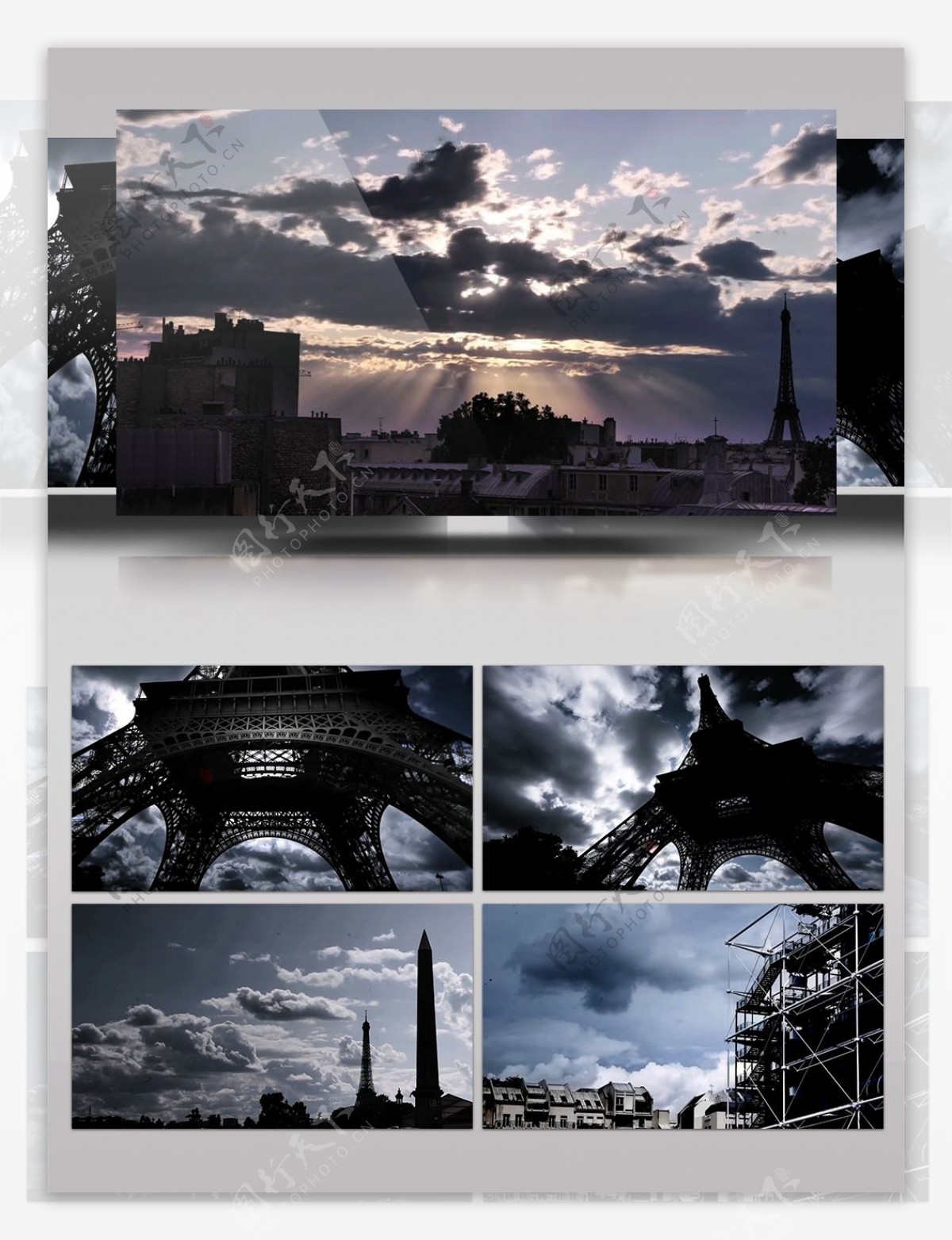 法国巴黎城市风景自然景观延时视频素材