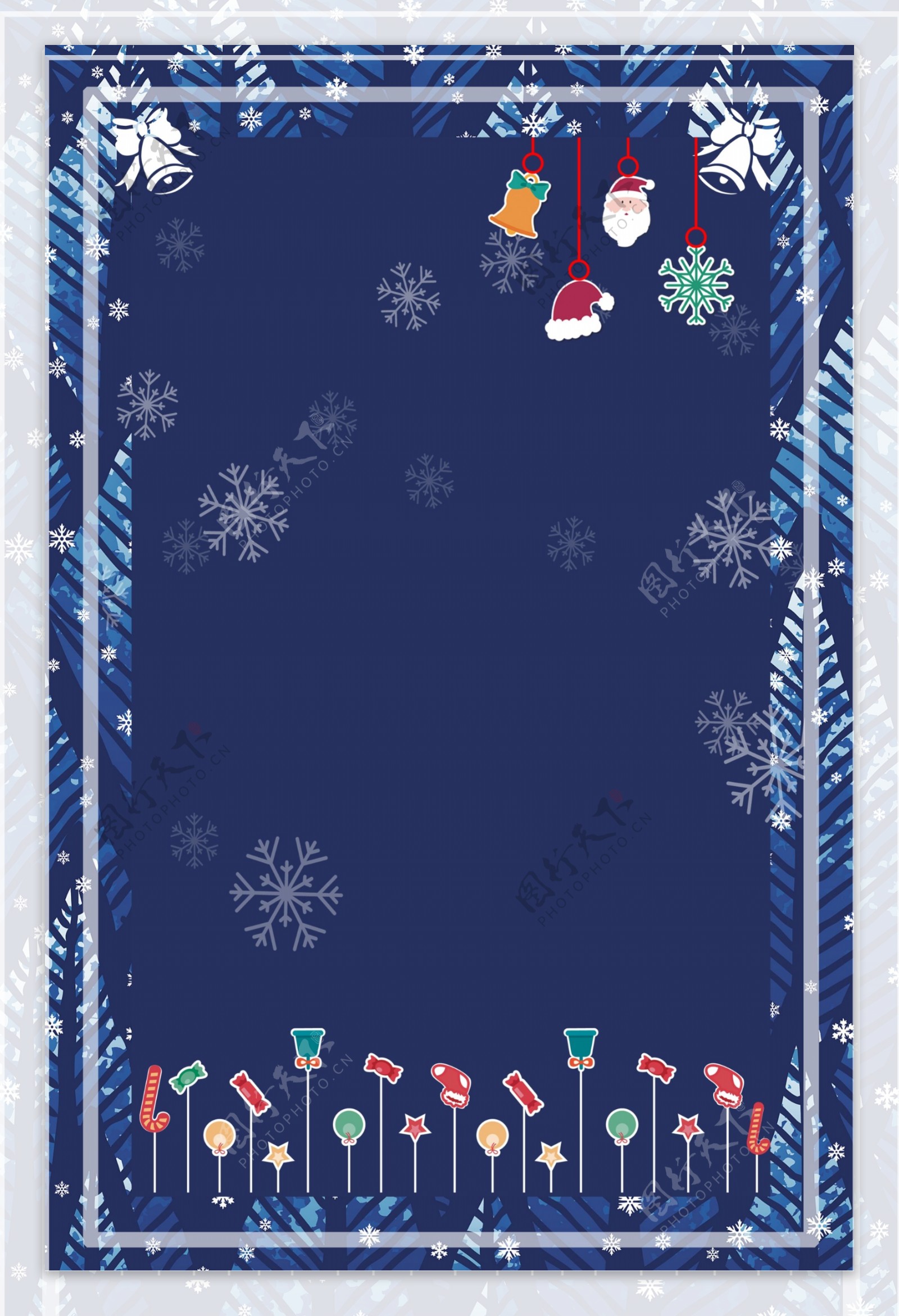 蓝色精美圣诞节PSD背景设计