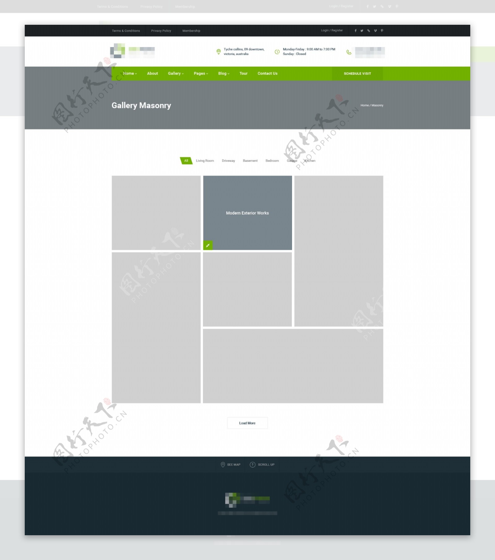绿色的房地产公司网站模板产品中心模板