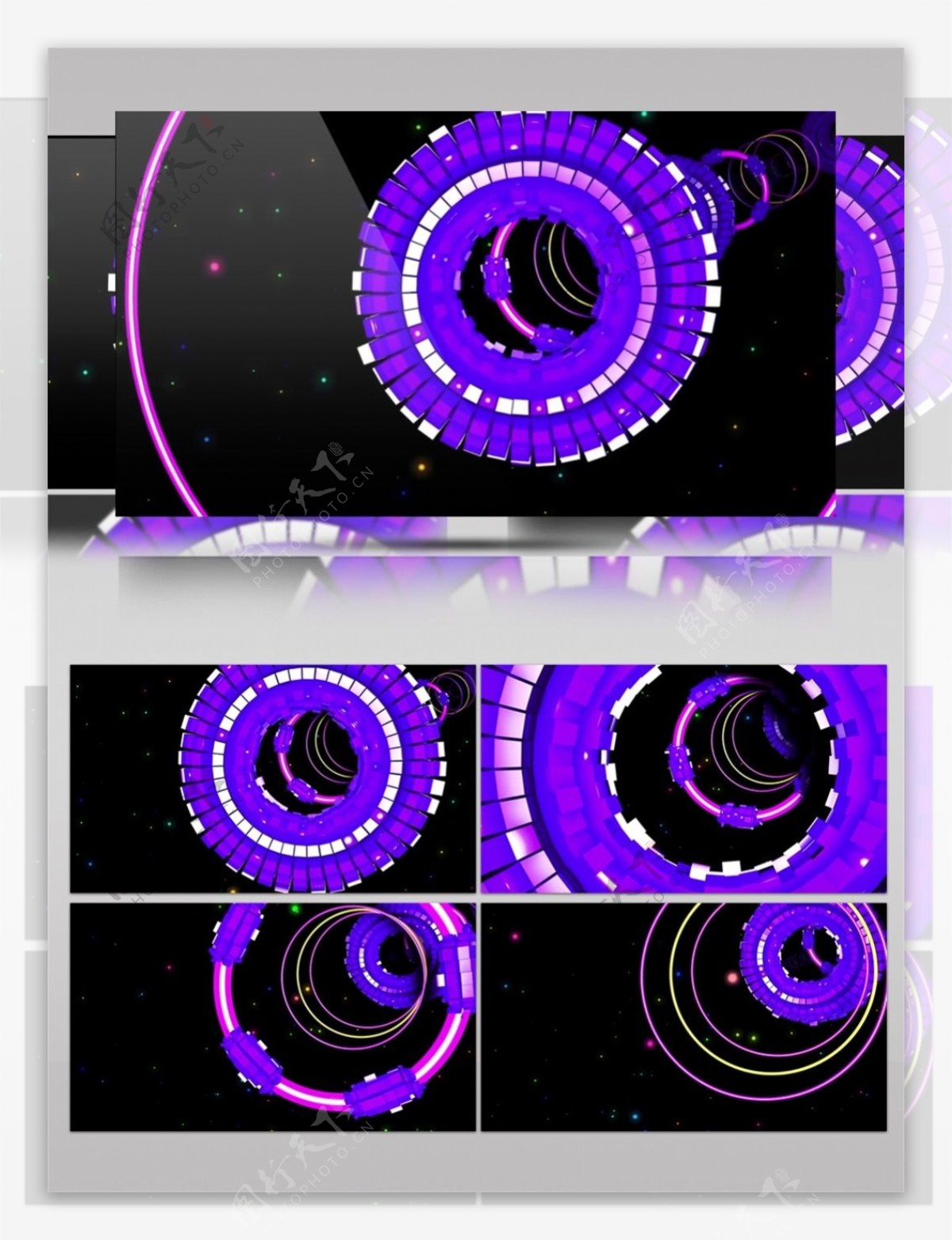 紫色光束卫星视频素材