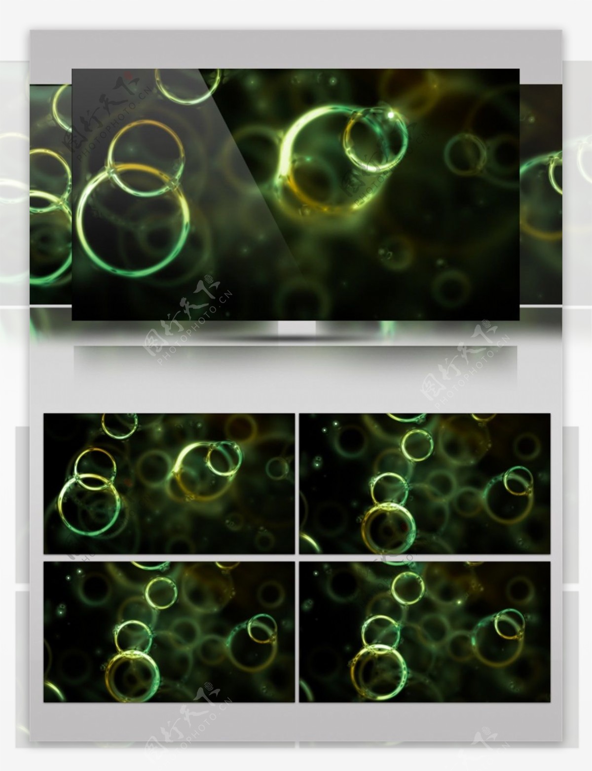 绿色激光气泡高清视频素材