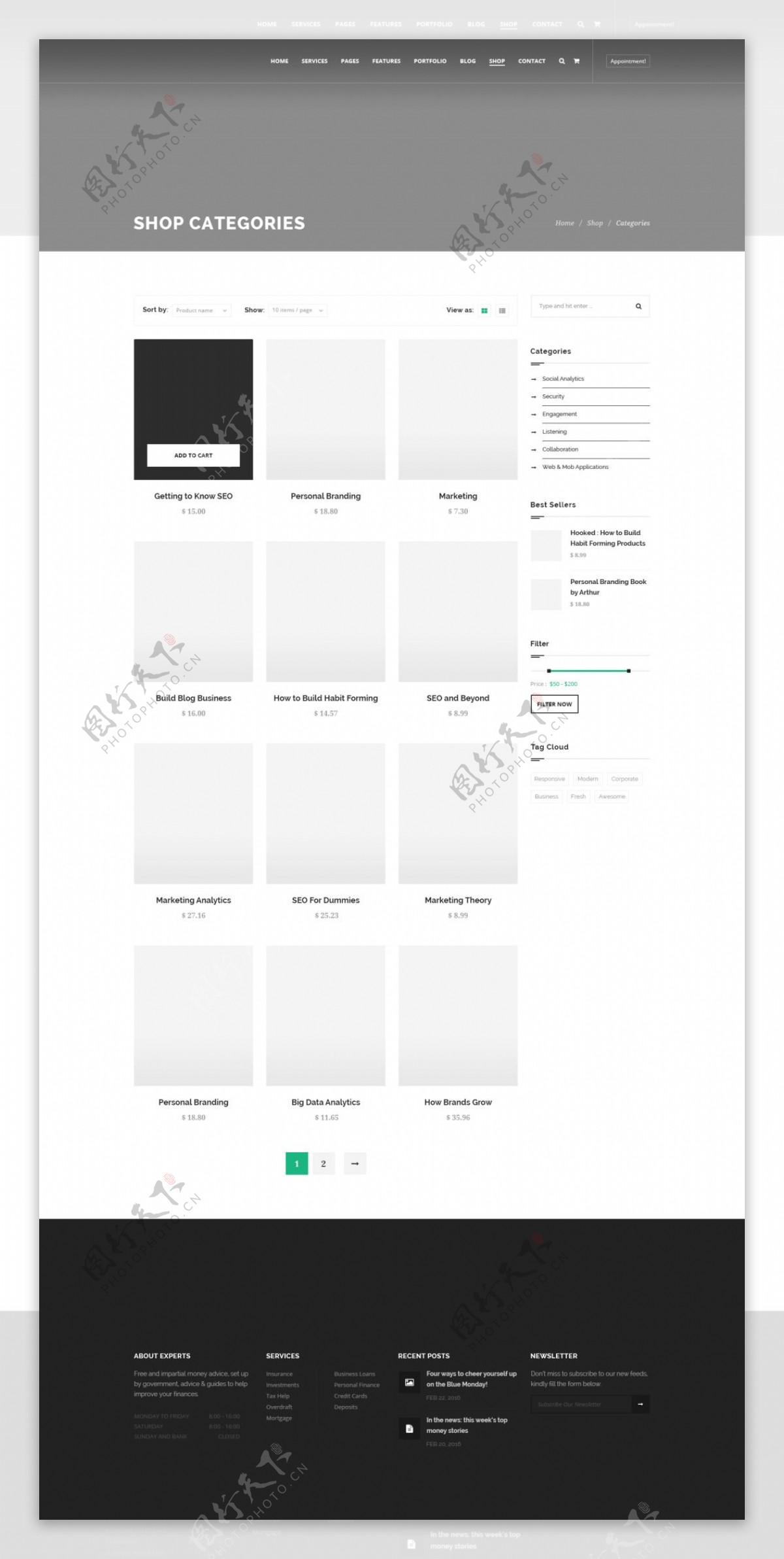 产品设计企业详情页PSD模板