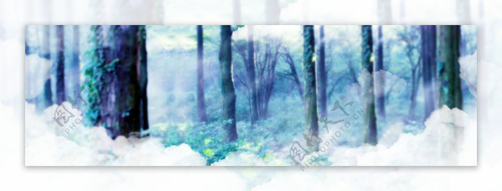 浪漫森林系banner背景