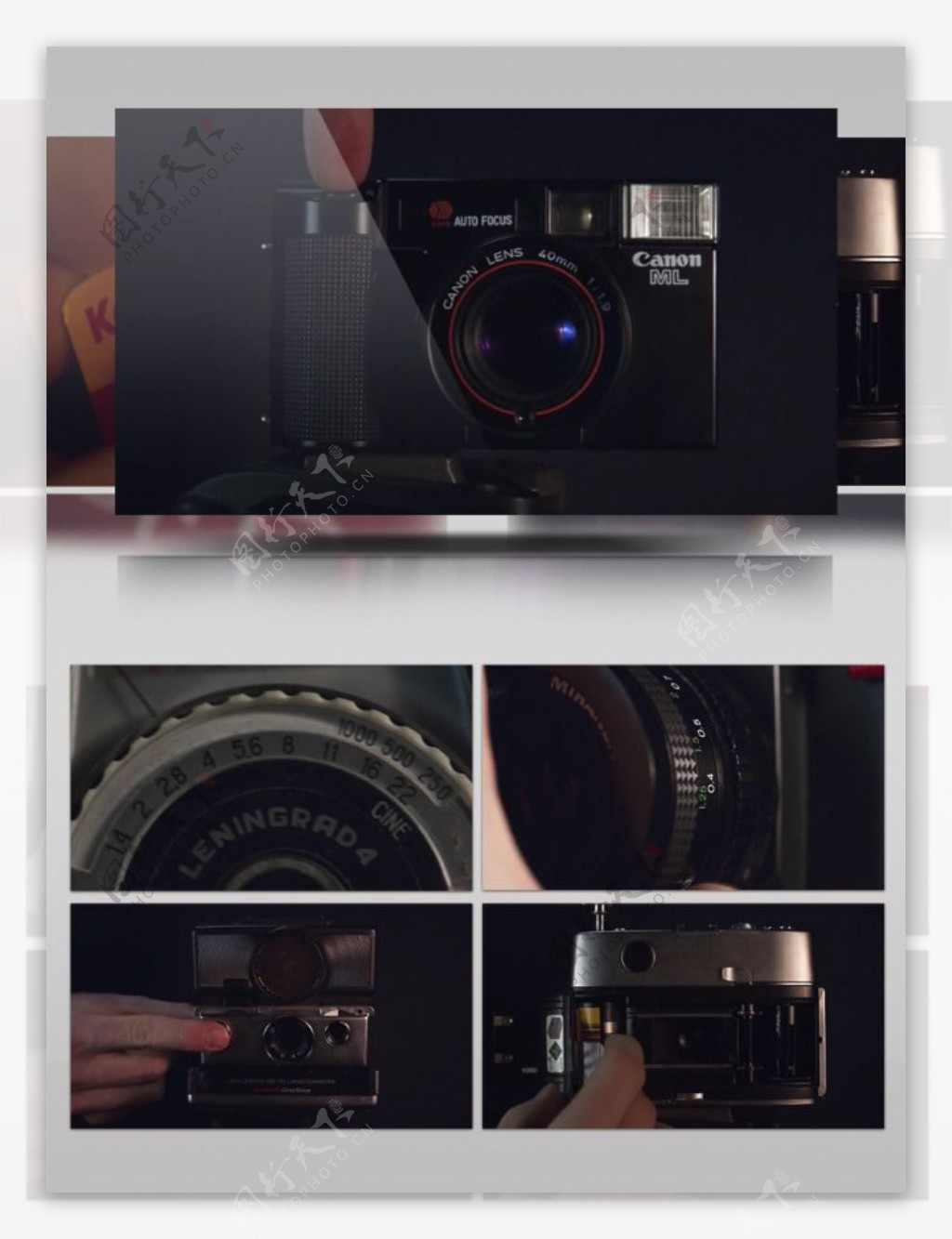 复古胶片相机操作实拍视频素材