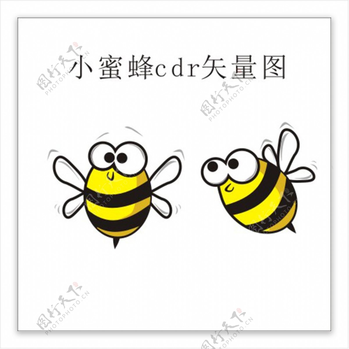 卡通蜜蜂插画蜜蜂矢量文件