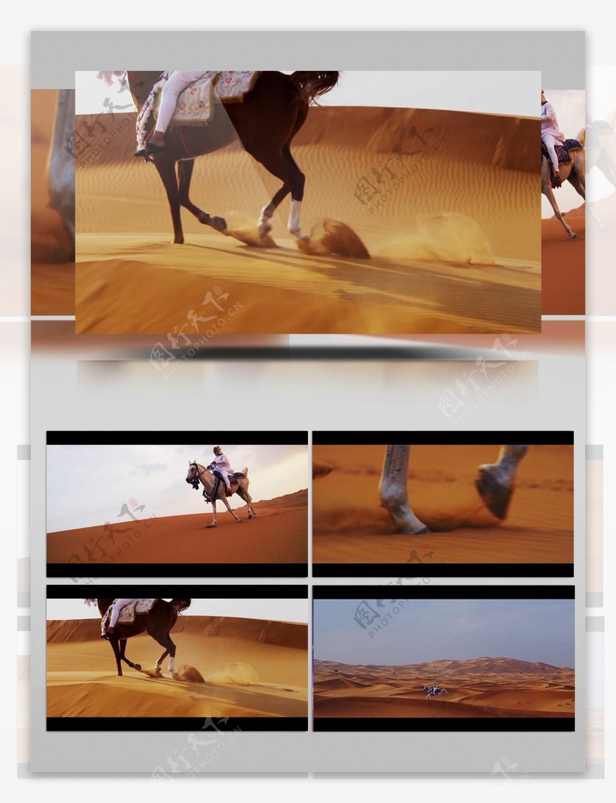 沙漠骑马实拍视频素材