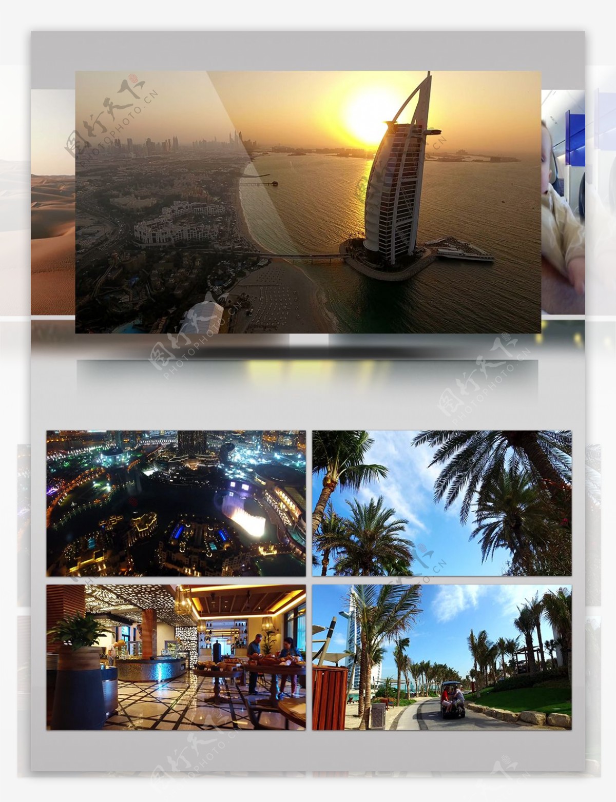 2K迪拜最豪华的酒店帆船酒店度假休闲城市景观航拍摄影