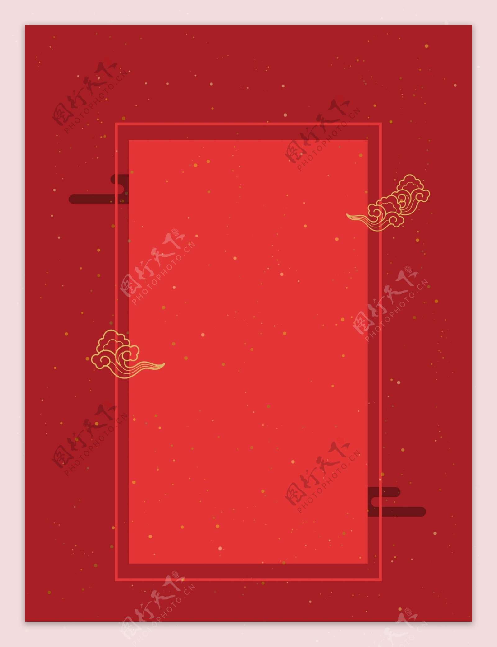 新年中国风喜庆海报背景PSD通用红色背景