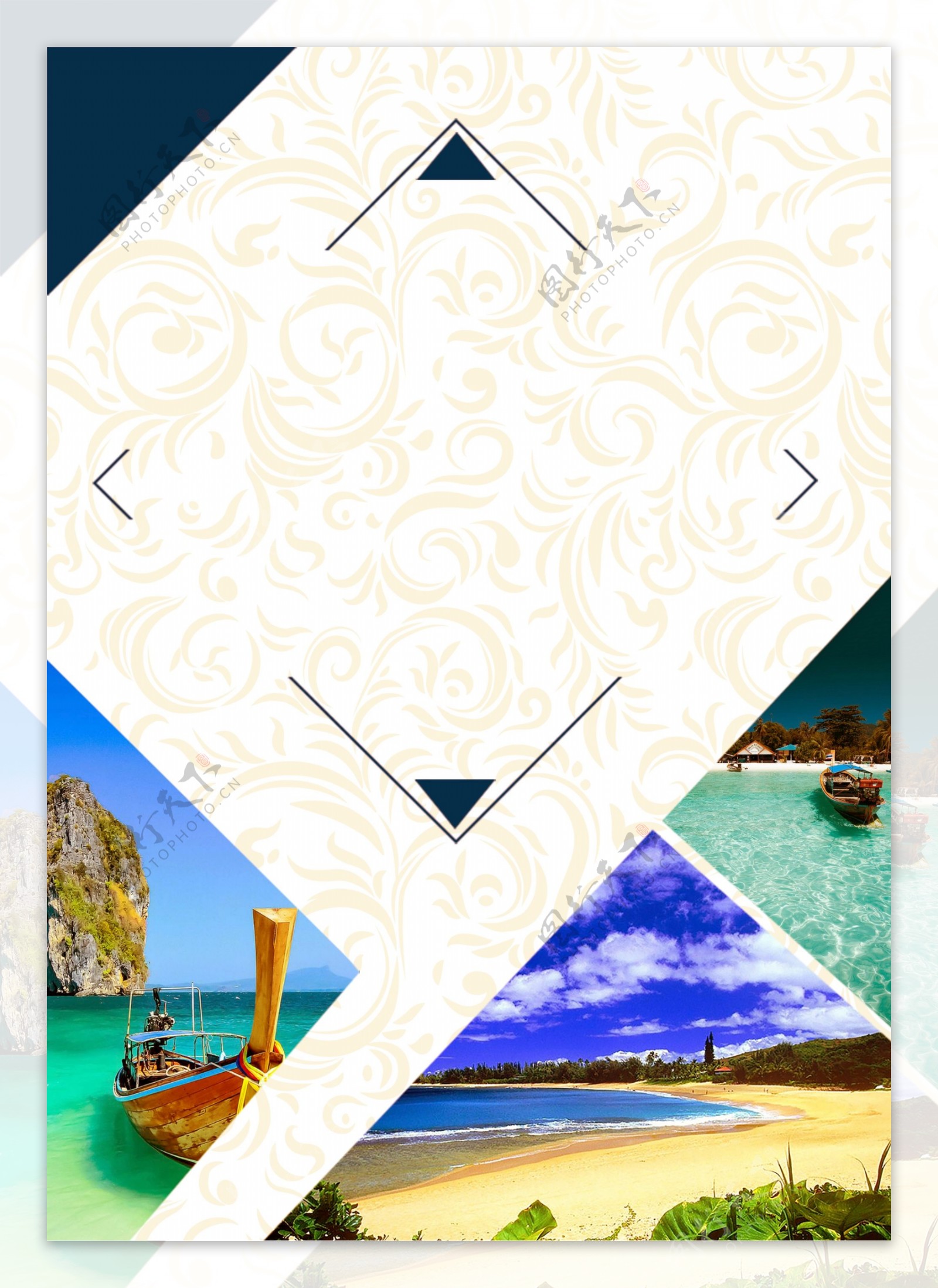 泰国普吉岛旅游海报背景设计
