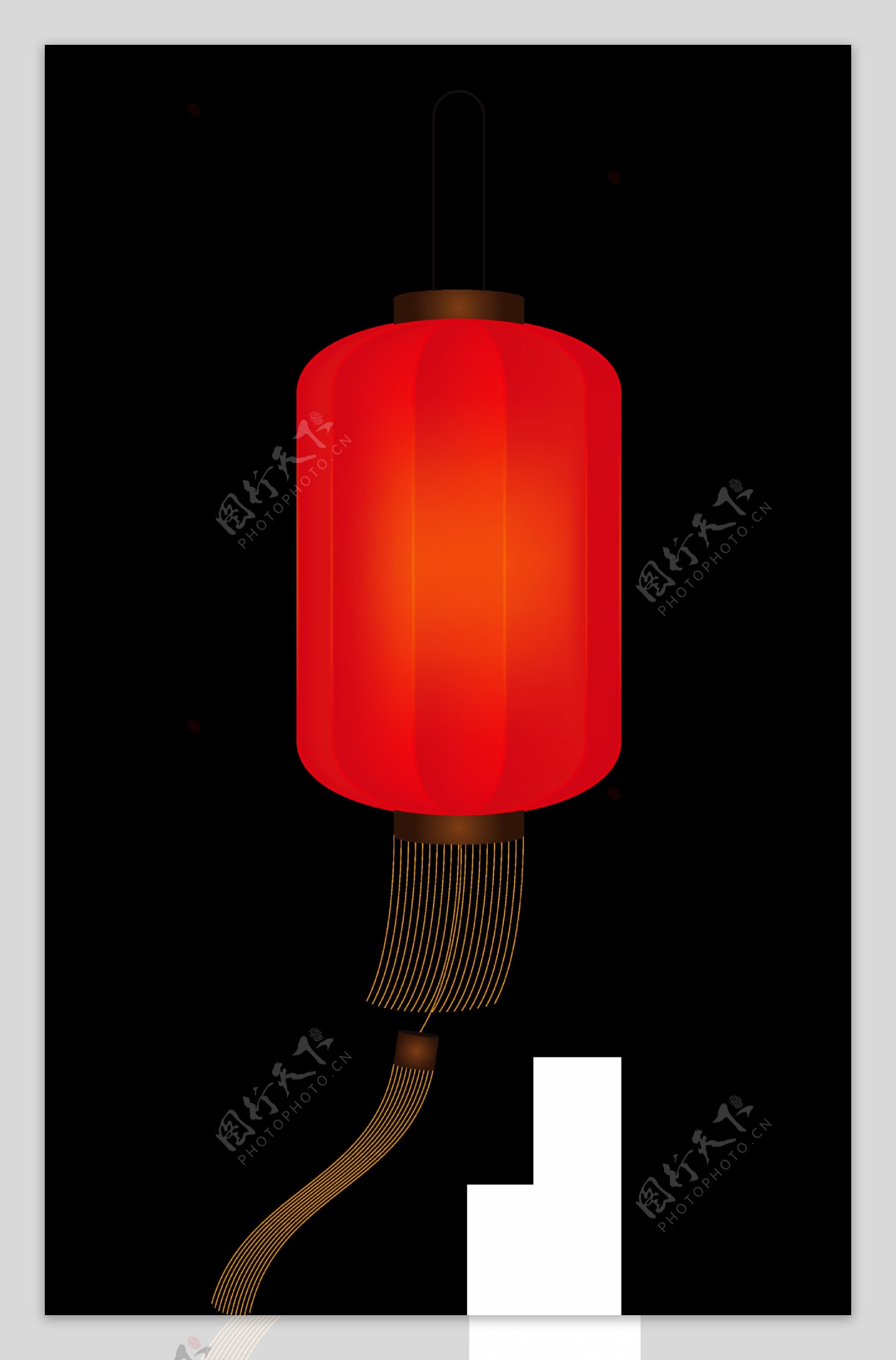 中式新春佳节庆祝红色灯笼