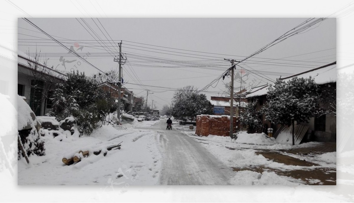 乡村雪景