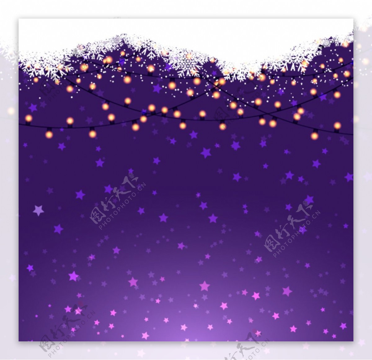 紫色圣诞灯饰