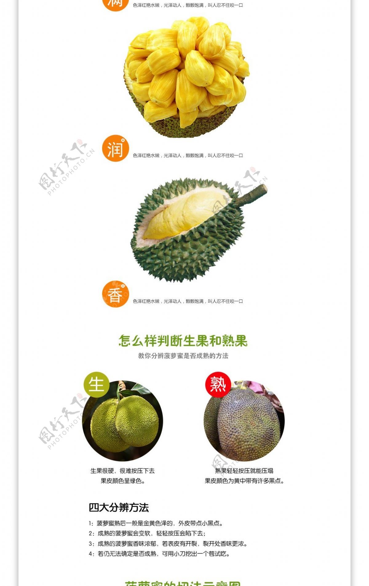 菠萝蜜水果小清新PSD详情页源文件