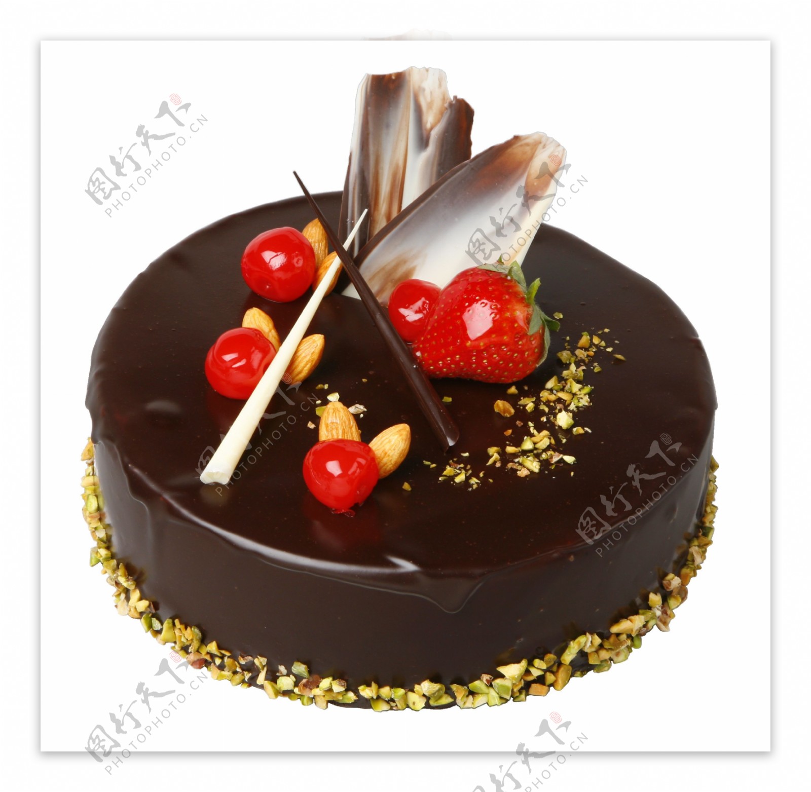 草莓黑巧克力蛋糕素材