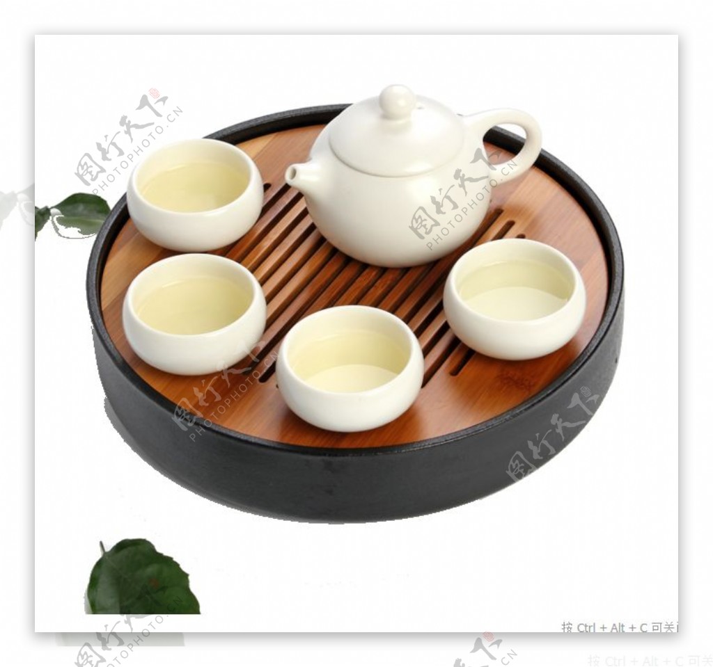 清新简约白色茶具产品实物