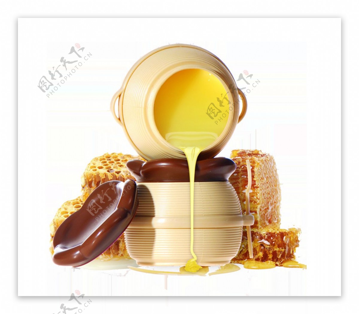 金色美味蜂蜜png元素