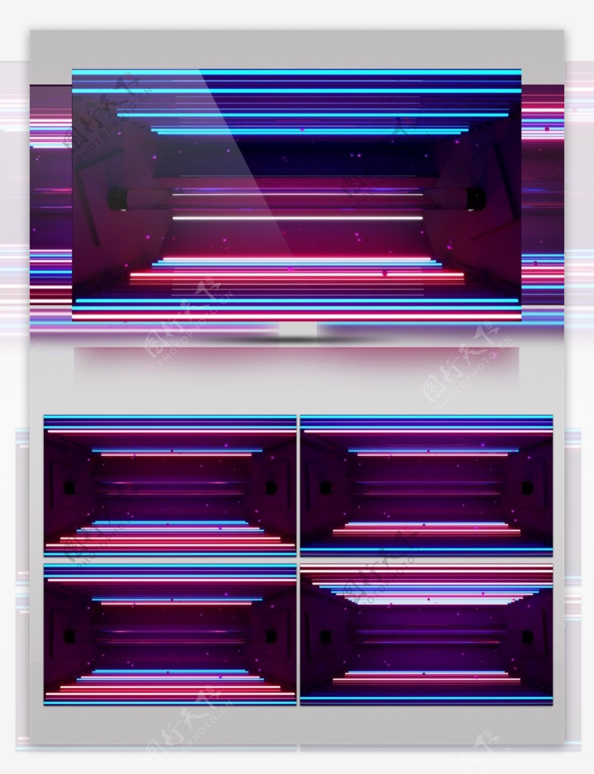 紫色平行光束视频素材