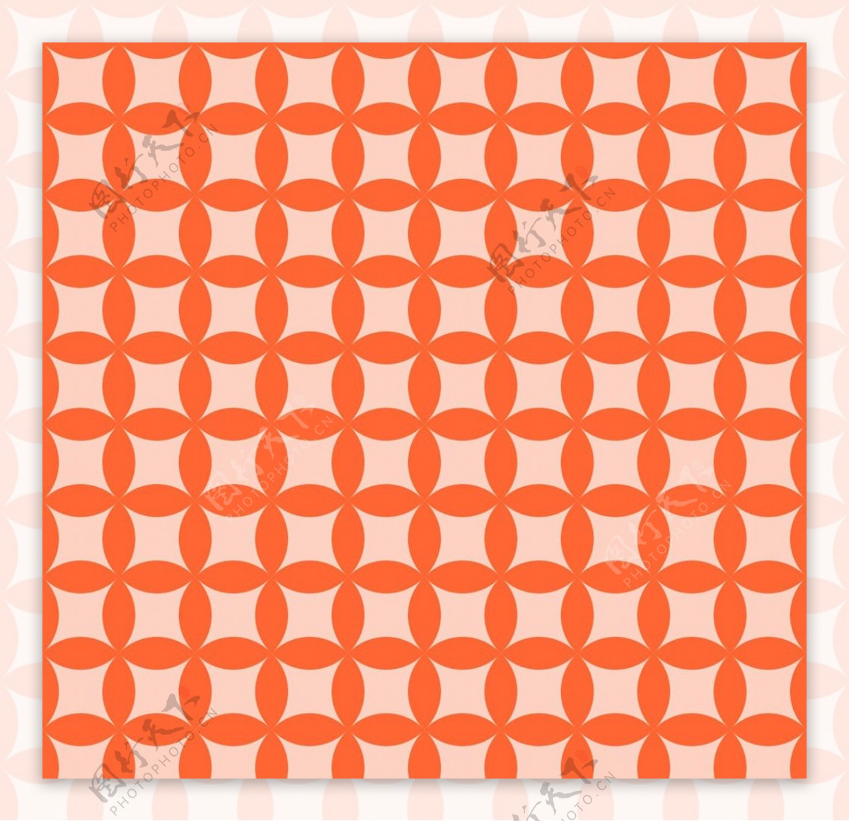 橙色圆圈几何图案
