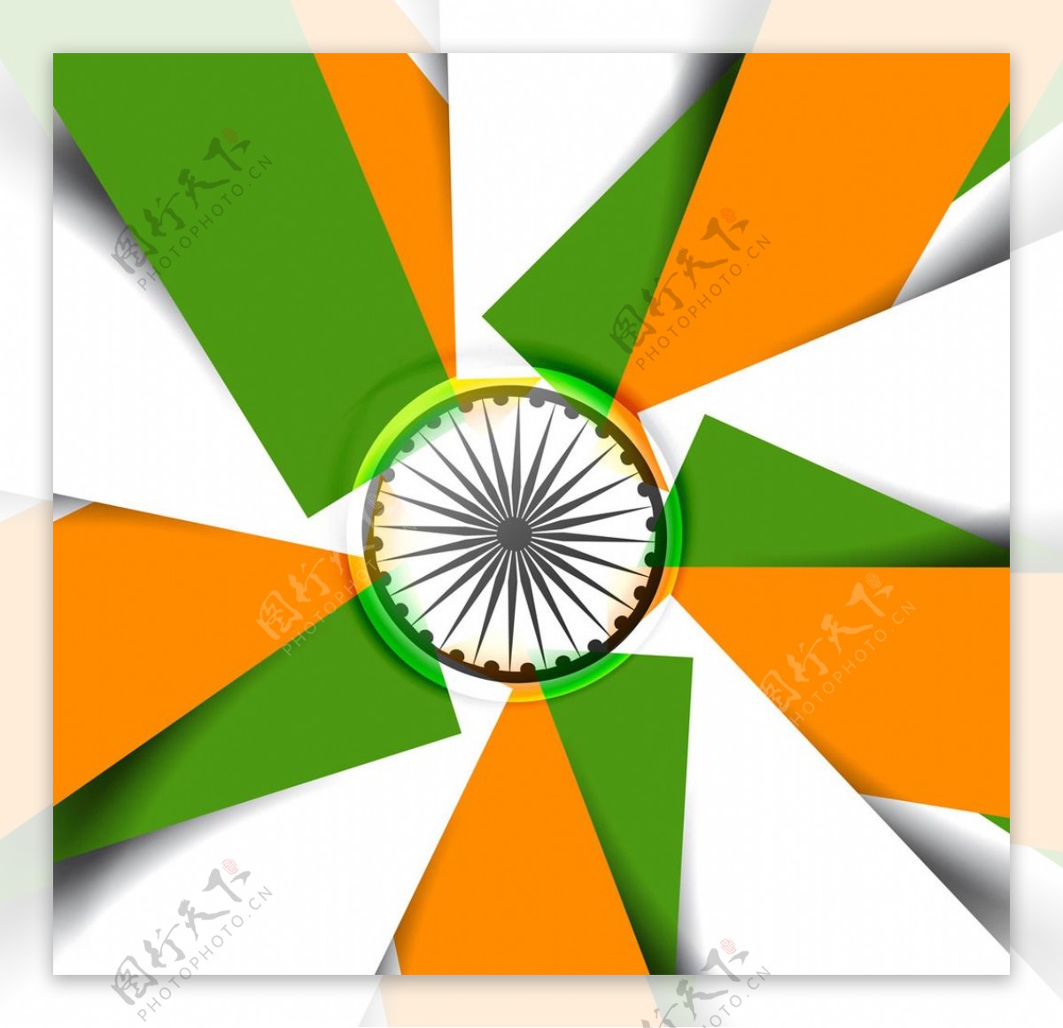 印度三色旗背景